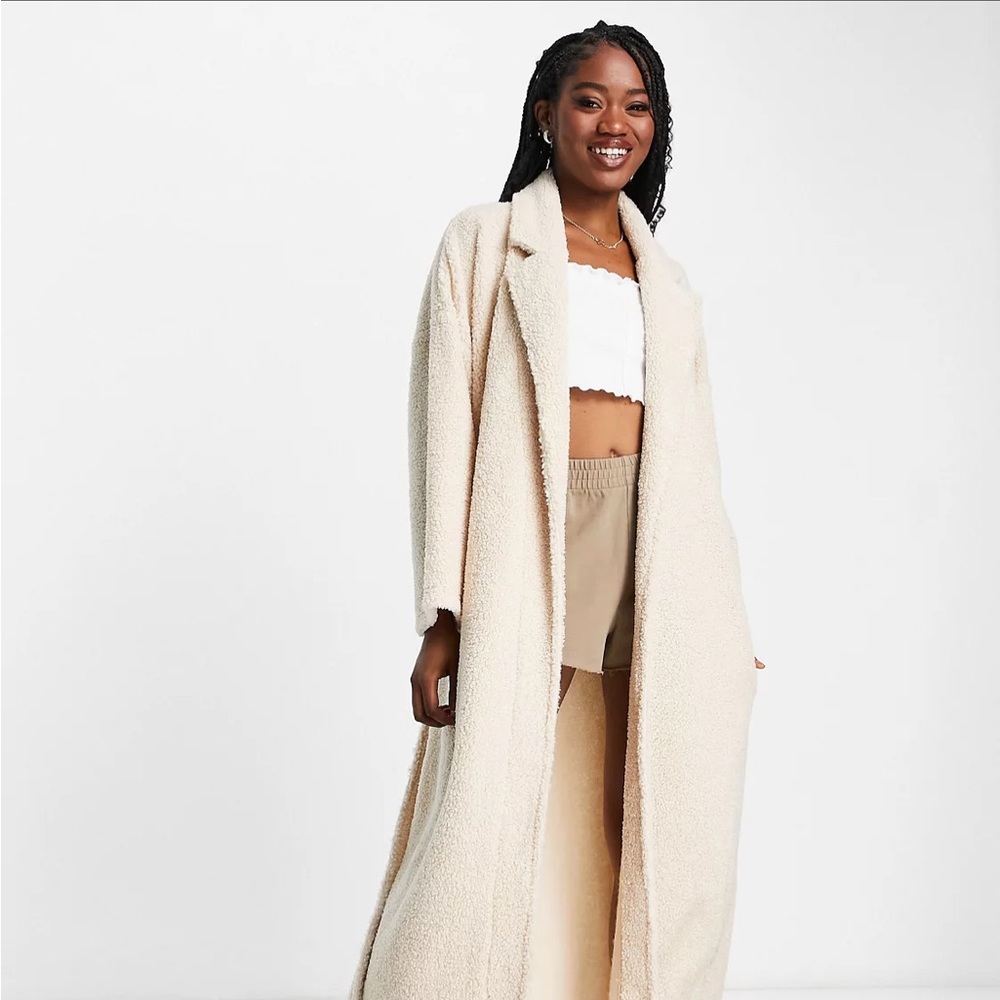 ASOS Borg Fleece Maxi Robe - Picture 2 of 4